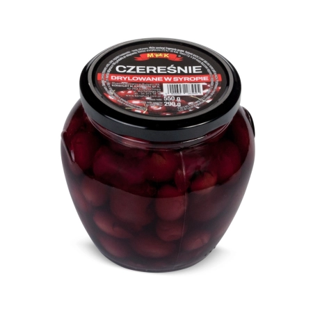 Czereśnie drylowane w syropie MK 550 g