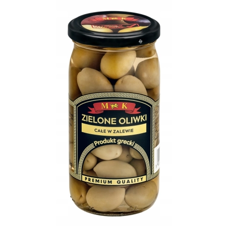 OLIWKI GRECKIE ZIELONE CAŁE W ZALEWIE 350 G MK