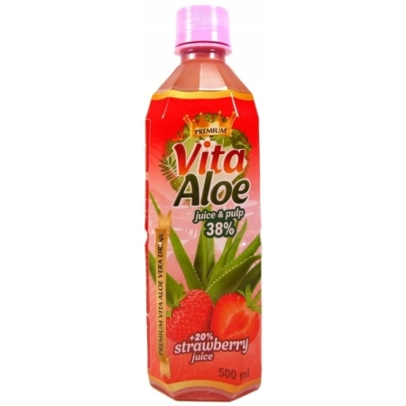 Napój aloesowy truskawkowy Vita Aloe Premium 500ml