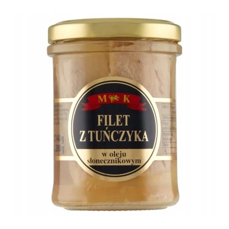 Filet z tuńczyka w oleju słonecznikowym MK 0,2 kg