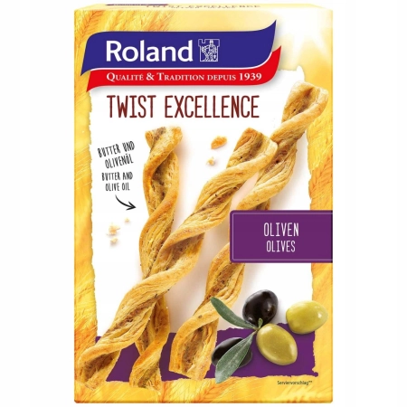 Roland Twist Olives kręcone ciasto francuskie z oliwkami BOX 100g