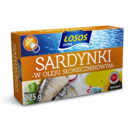 Sardynki w oleju słonecznikowym Łosoś Ustka 125 g