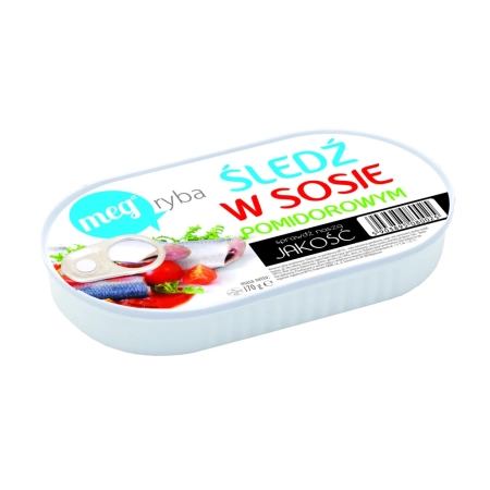 Mega ryba śledź w sosie pomidorowym 170 g