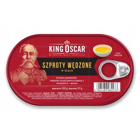 Szproty Wędzone w Oleju 160g King Oscar