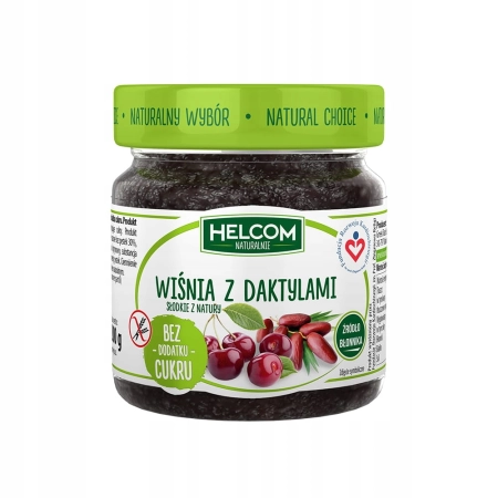 Pasta owocowa wiśnia z daktylami 225ml HELCOM