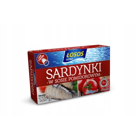 Sardynki w sosie pomidorowym Łosoś Ustka 0,125 kg