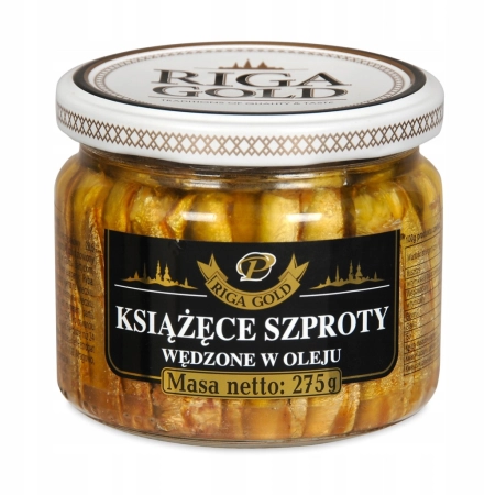 Szproty wędzone w oleju Riga Gold 0,275 kg