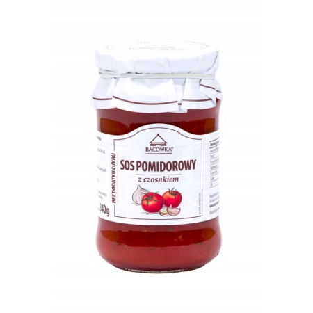 Sos pomidorowy z czosnkiem 340g Bacówka