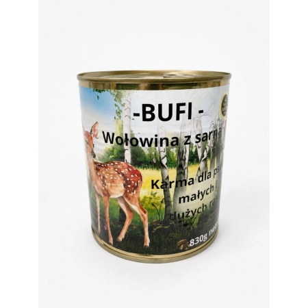 Bufi karma mokra wołowina z sarną 830g