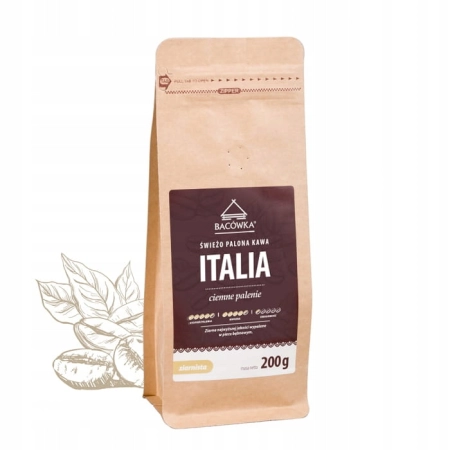 Świeżo palona kawa Italia200g ziarnista , ciemne palenie