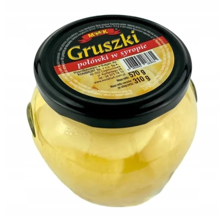 Gruszki połówki w syropie 530g MK