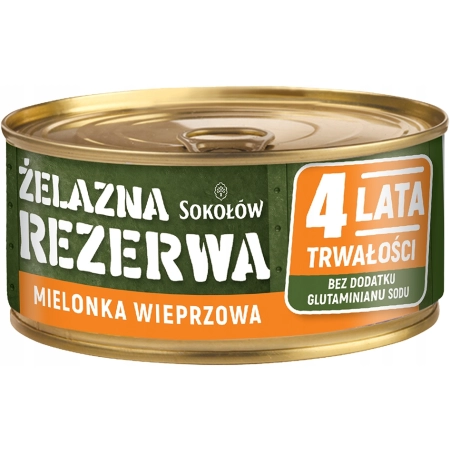 MIELONKA WIEPRZOWA 300G ŻELAZNA REZERWA 4 LATA TRWAŁOŚCI SOKOŁÓW